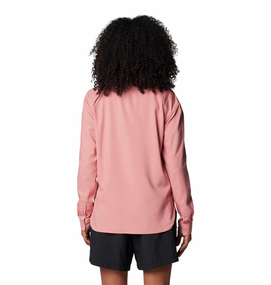 Columbia Womens Red Silver Ridge Utility Long Sleeve Shirt