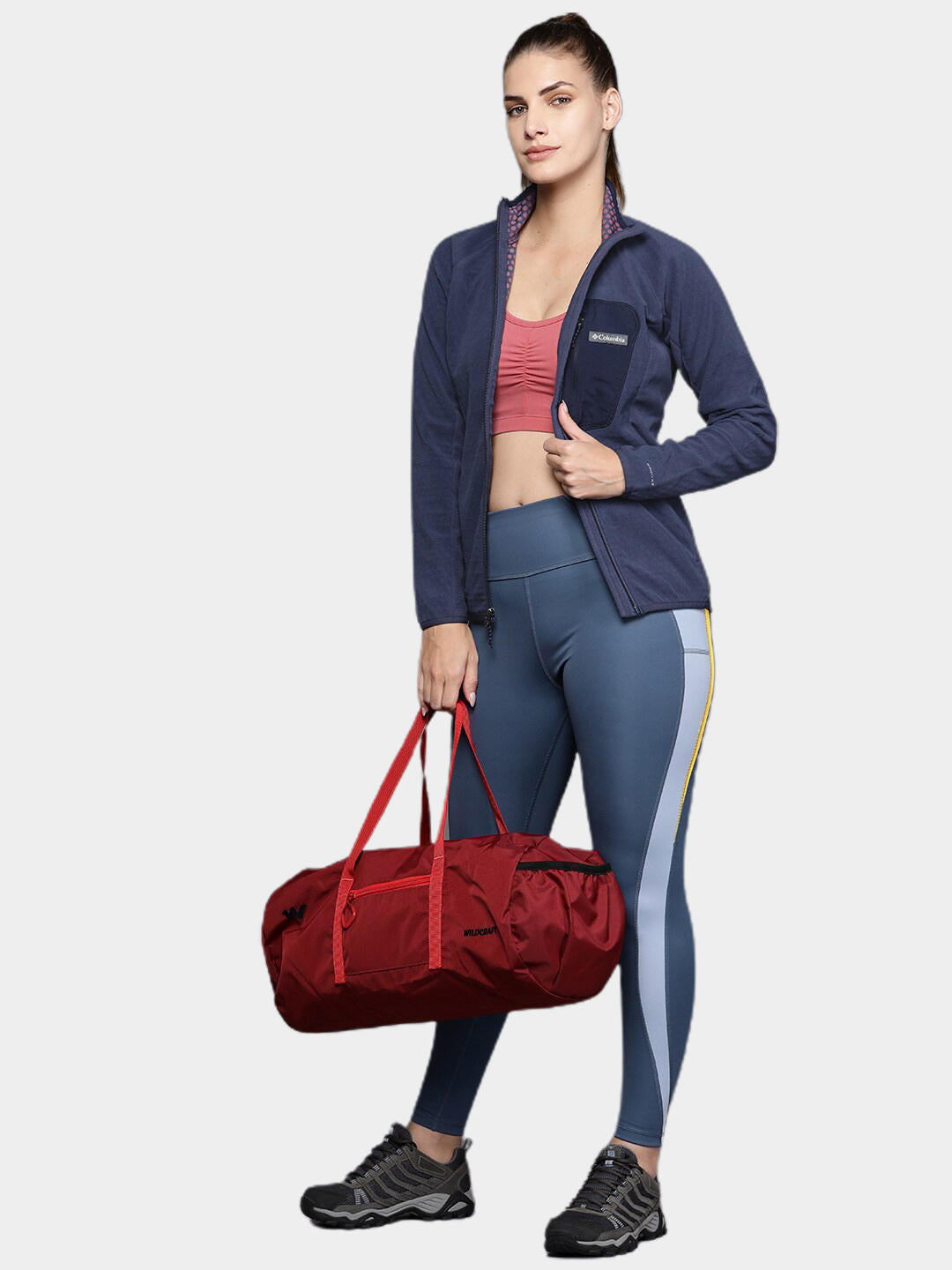 Columbia Women Navy Blue W Outdoor Tracks Full Zip Fleece Jacket