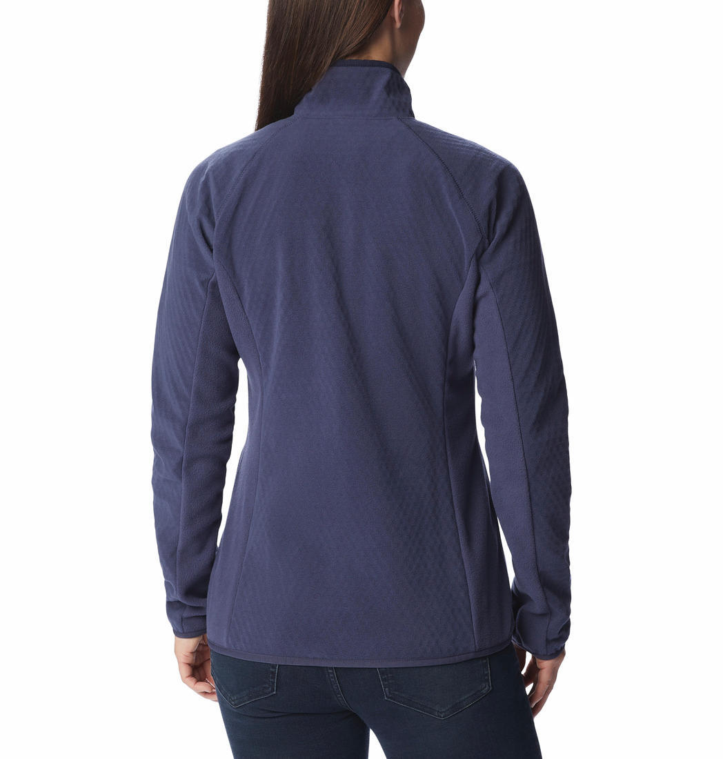 Columbia Women Navy Blue W Outdoor Tracks Full Zip Fleece Jacket