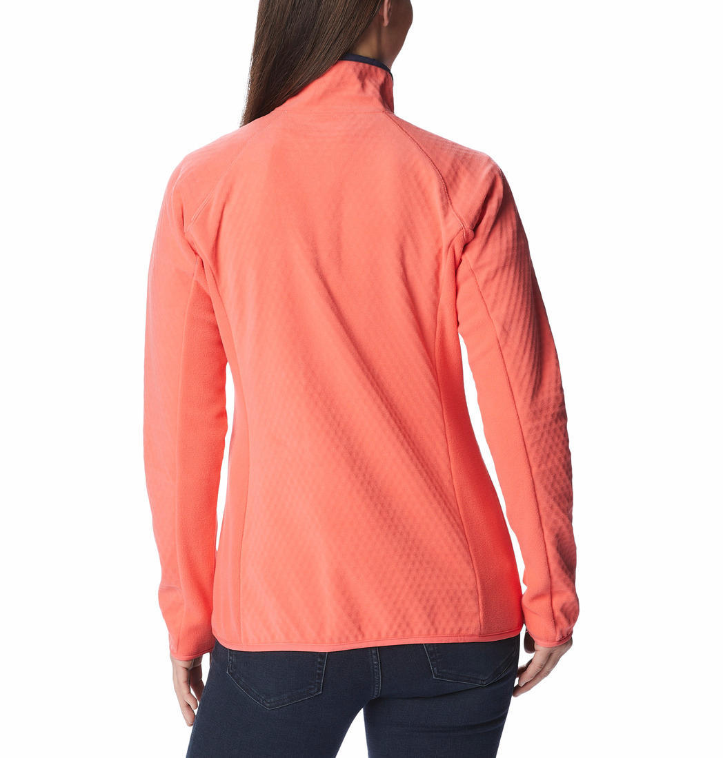 Columbia Women Pink W Outdoor Tracks Full Zip Fleece Jacket