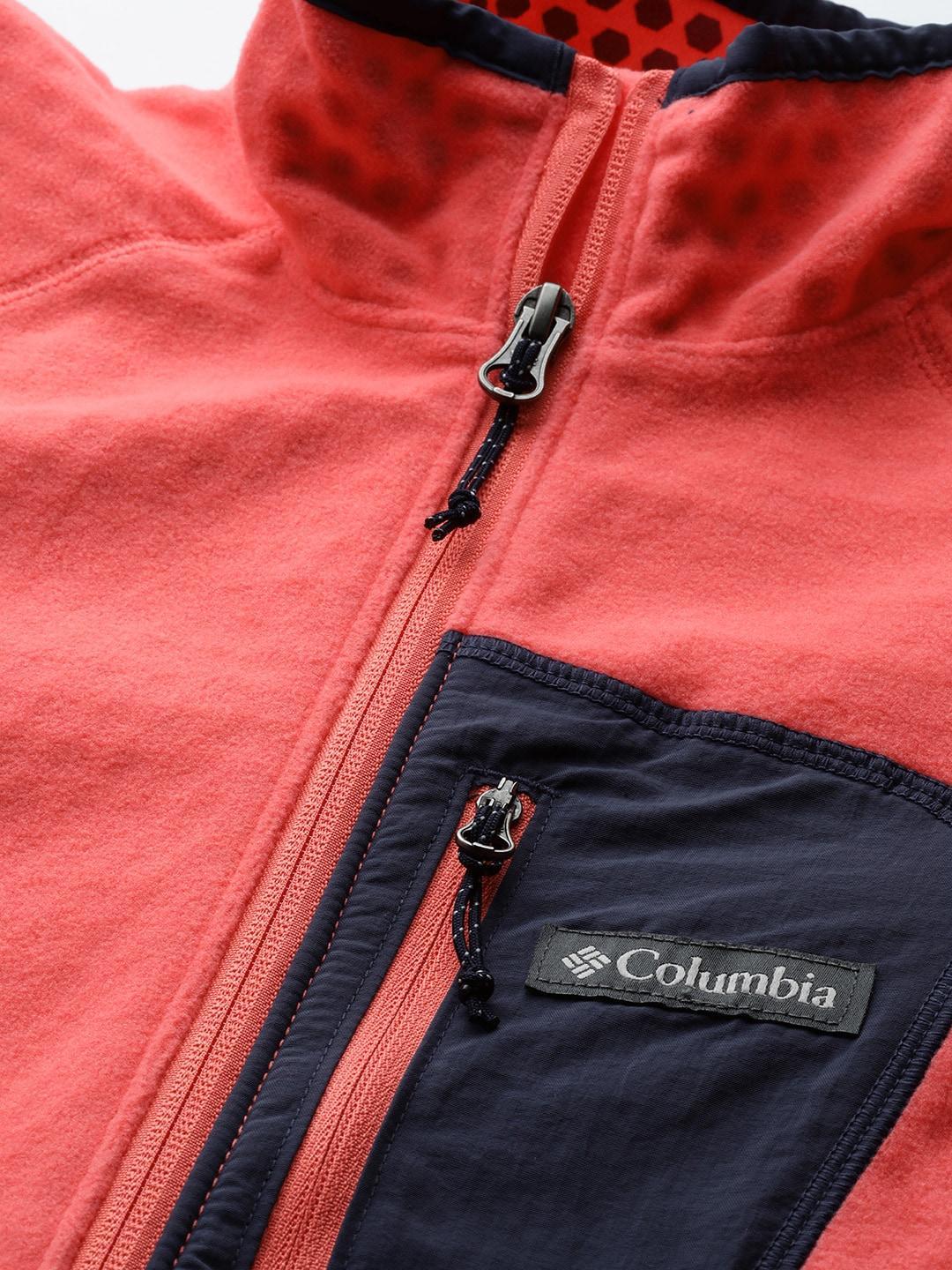 Columbia Women Pink W Outdoor Tracks Full Zip Fleece Jacket
