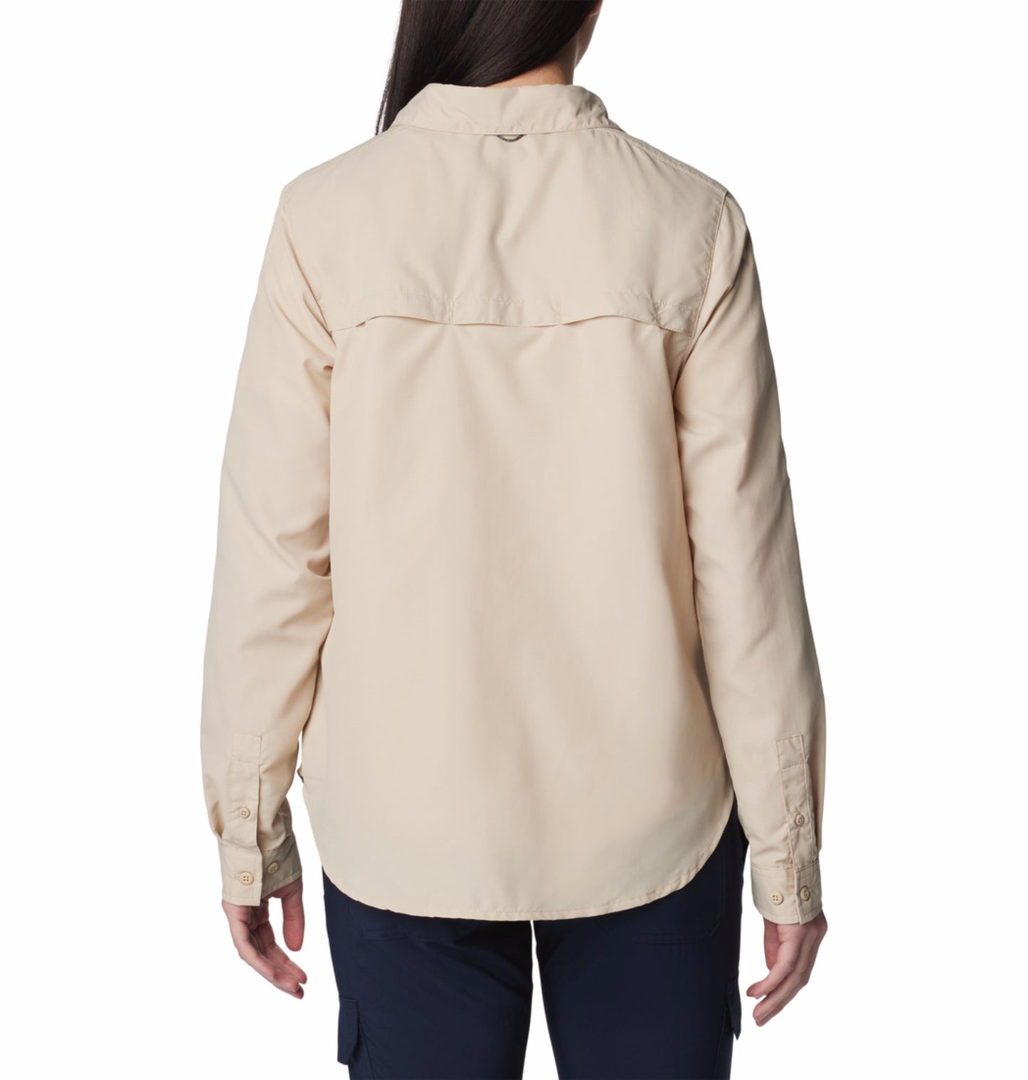 Columbia Women Beige Omni-Shade Silver Ridge 3.0 Long Sleeve Sun Shirt
