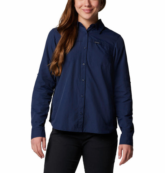 Columbia Womens Blue Silver Ridge 3.0 Long Sleeve Shirt