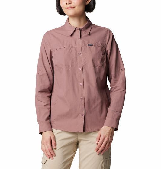 Columbia Womens Red Silver Ridge 3.0 Long Sleeve Shirt