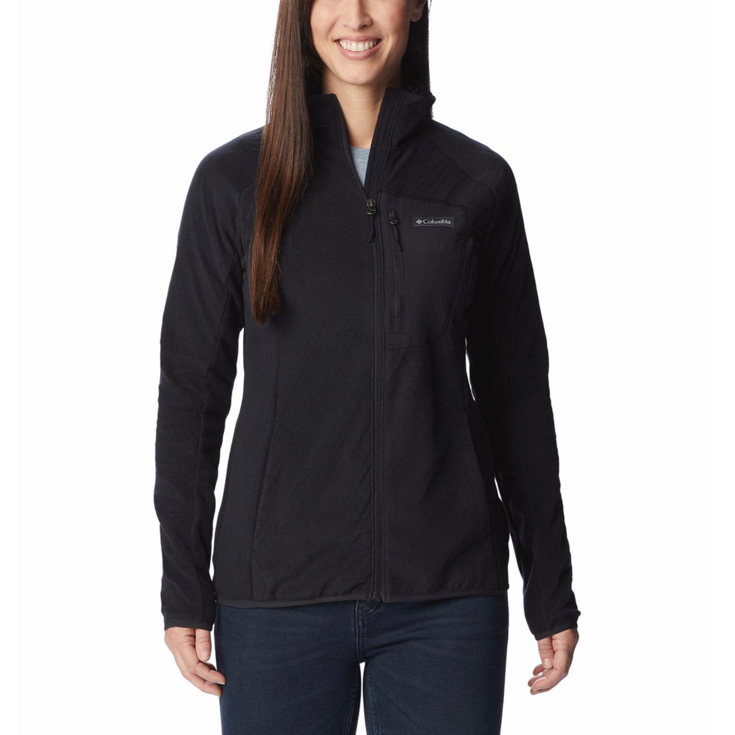 Columbia Women Black Omni-Heat Helix Outdoor Tracks II Fleece Jacket