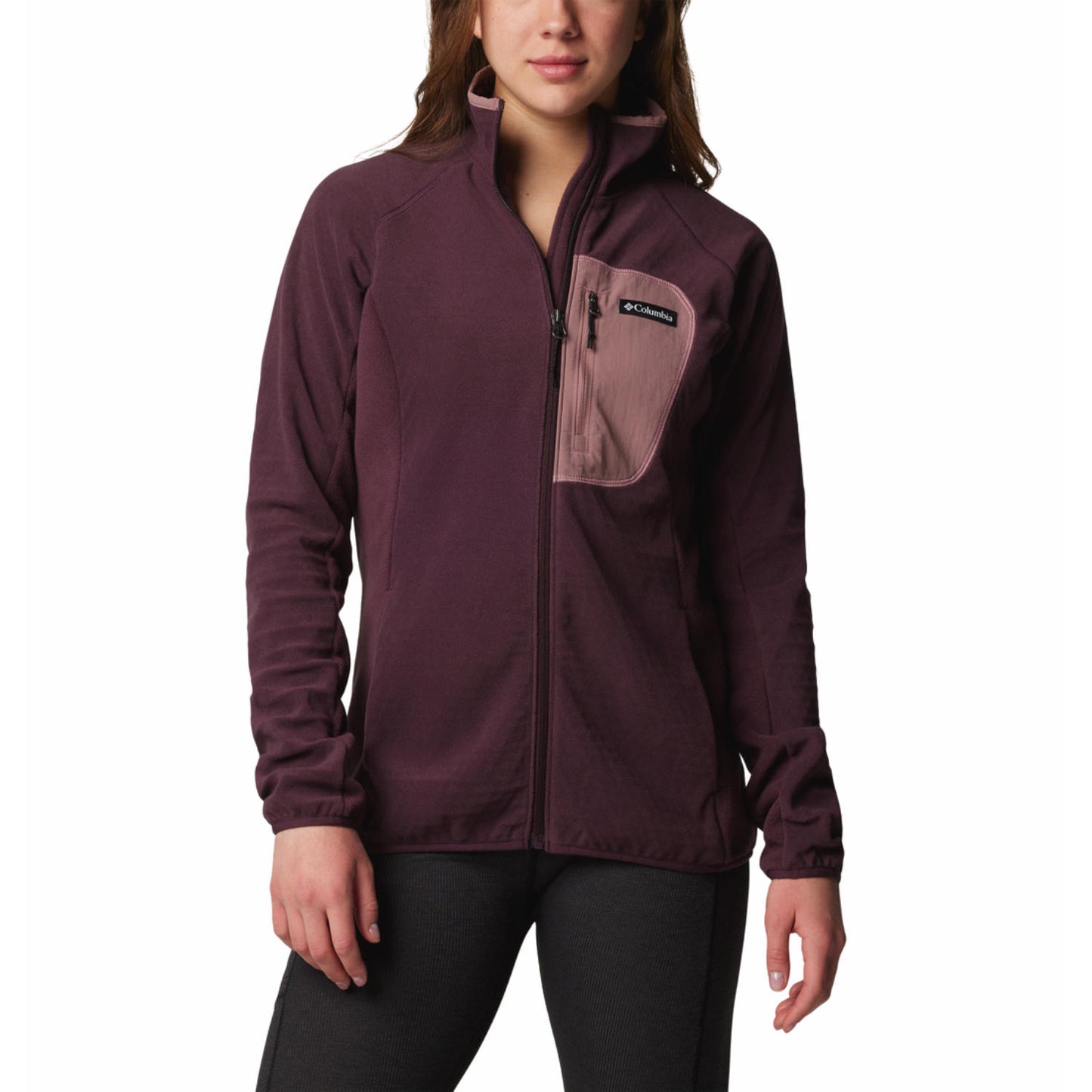 Columbia Women Red Omni-Heat Helix Outdoor Tracks II Fleece Jacket