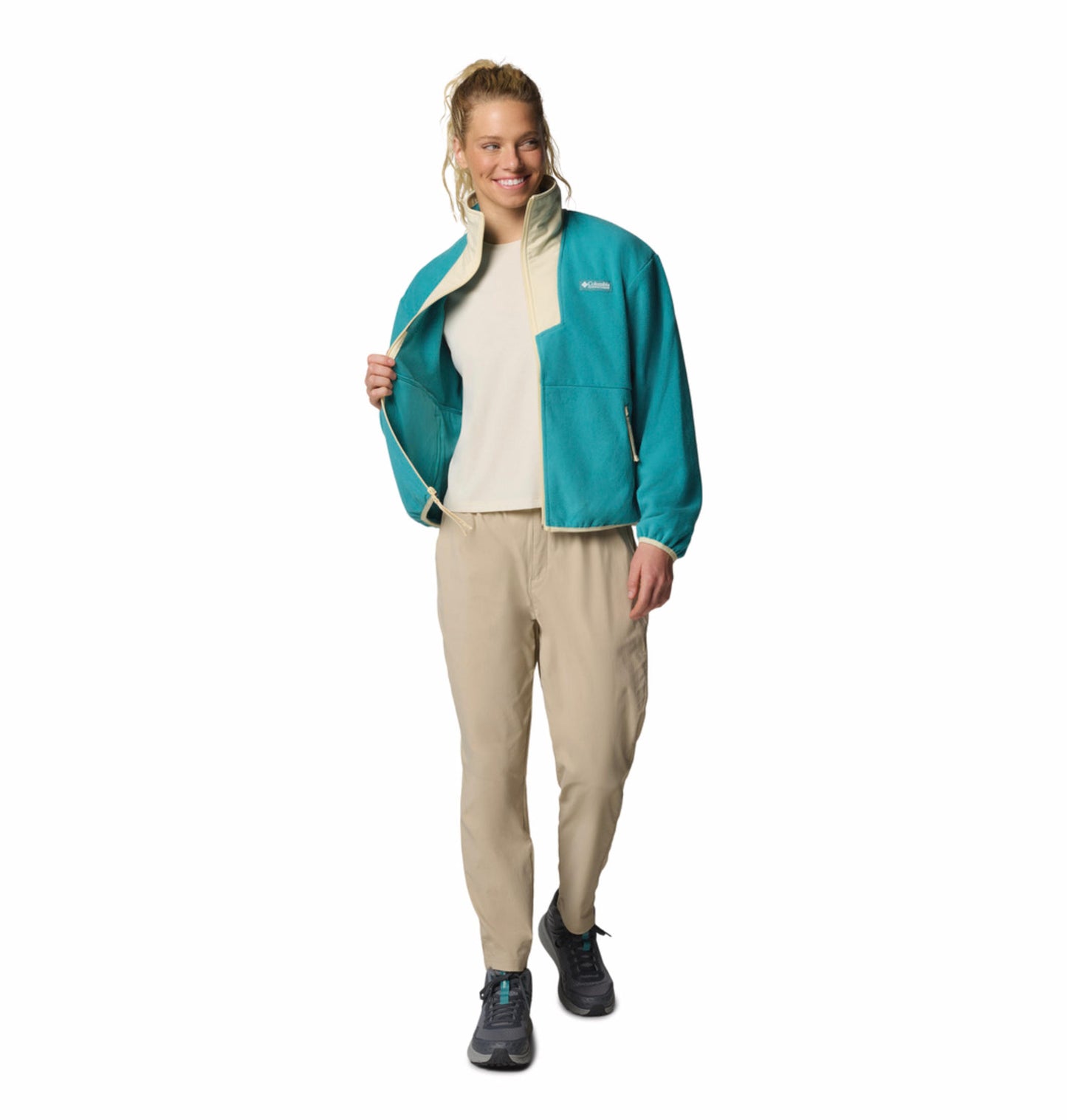 Columbia Womens Teal Sequoia Grove Full Zip Fleece Jacket