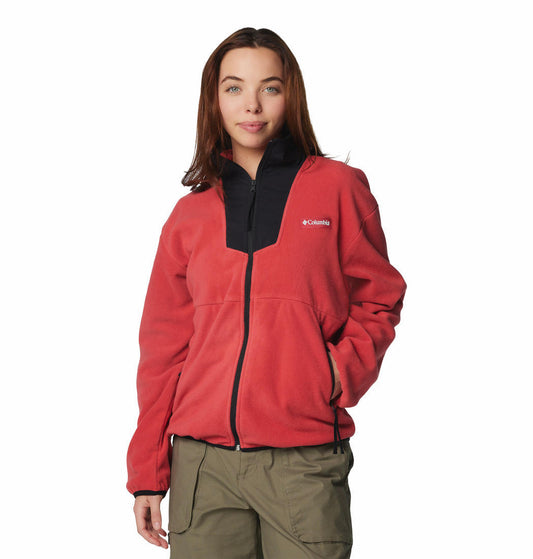 Columbia Womens Red Sequoia Grove Full Zip Fleece Jacket