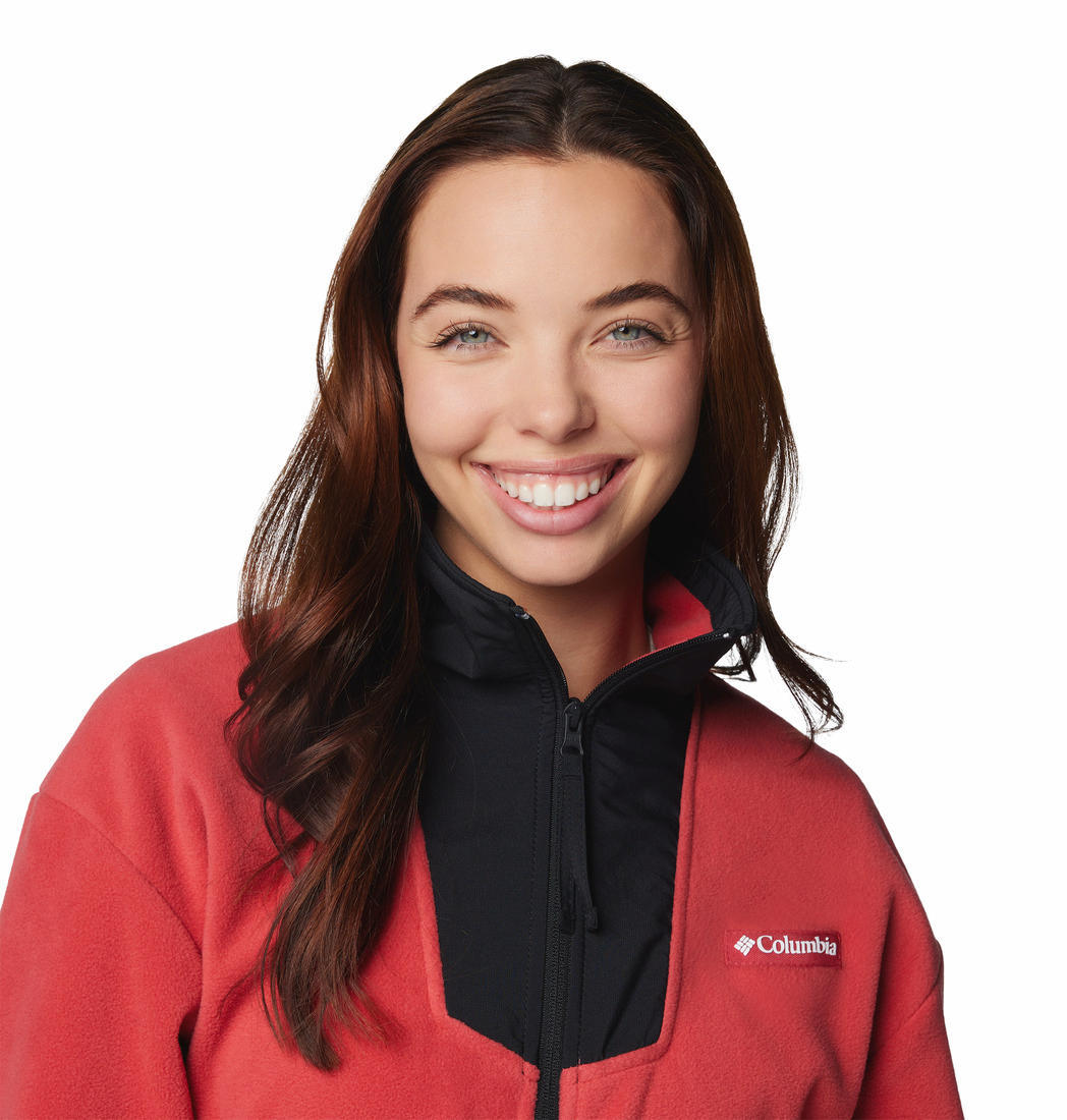 Columbia Womens Red Sequoia Grove Full Zip Fleece Jacket