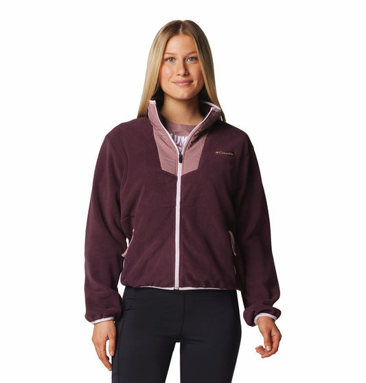 Columbia Womens Red Sequoia Grove Full Zip Fleece Jacket