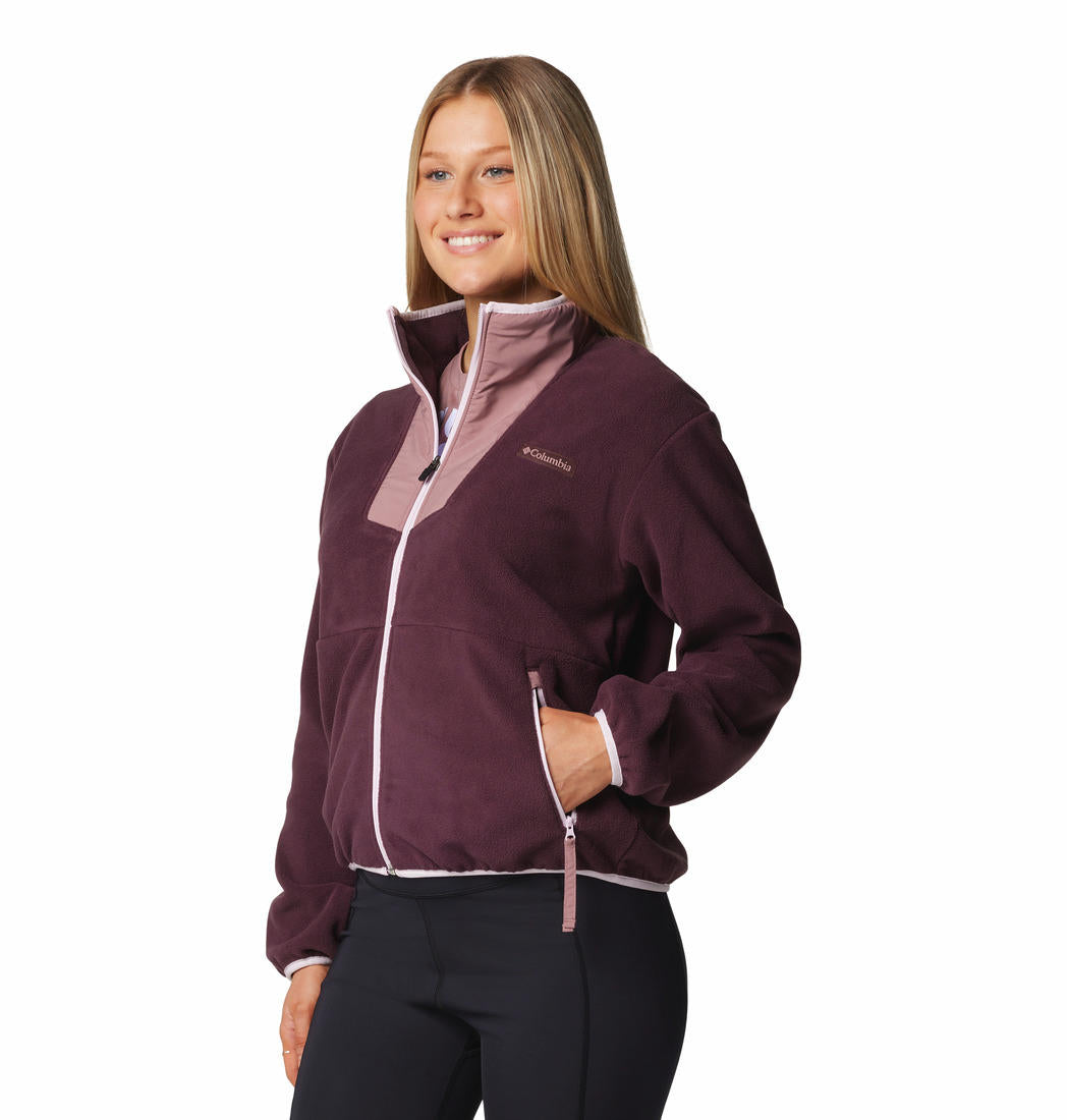 Columbia Womens Red Sequoia Grove Full Zip Fleece Jacket