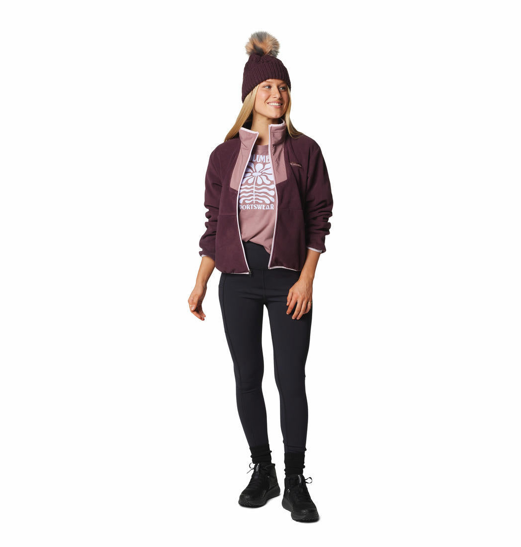 Columbia Womens Red Sequoia Grove Full Zip Fleece Jacket