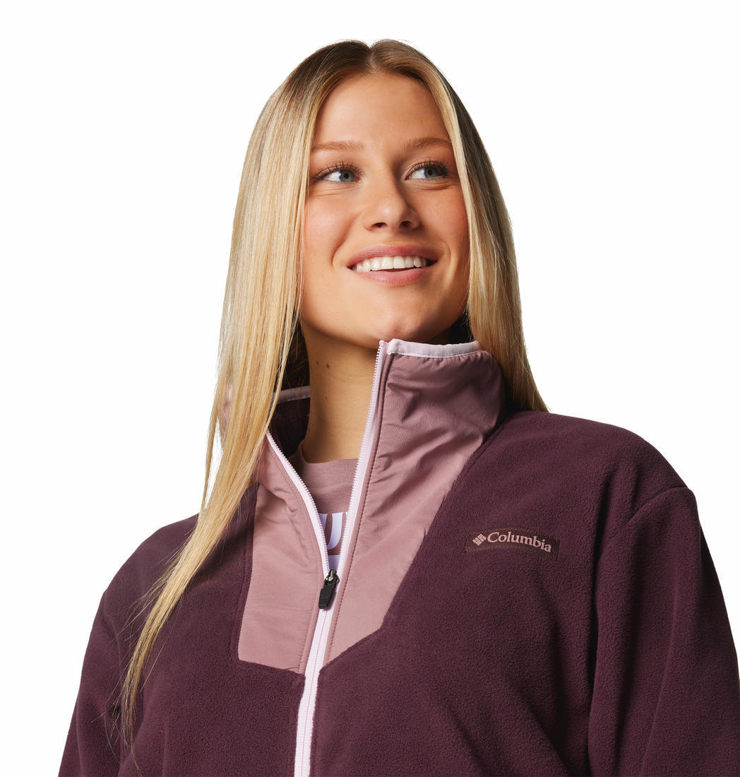 Columbia Womens Red Sequoia Grove Full Zip Fleece Jacket