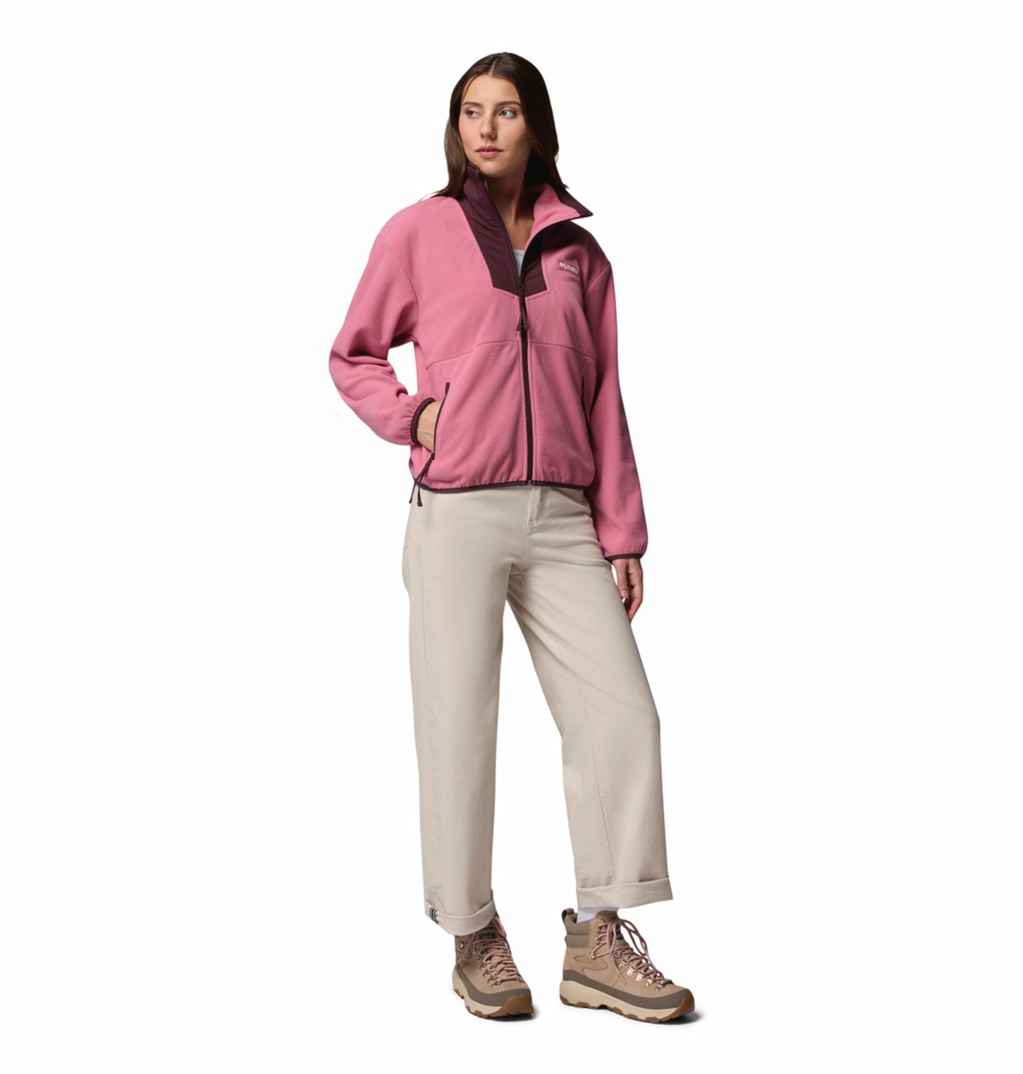 Columbia Women Pink Sequoia Grove Fleece Jacket