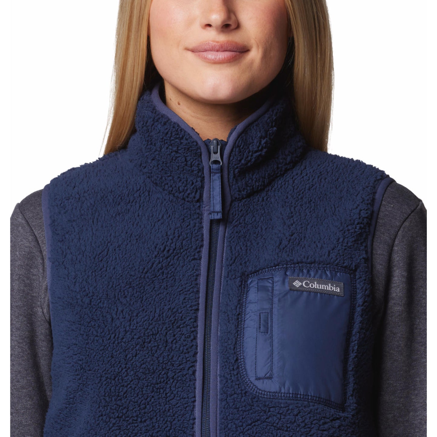 Columbia Women Navy Blue West Bend II Fleece Vest