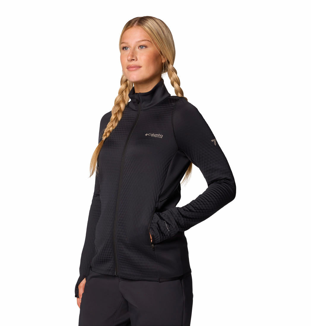 Columbia Womens BLACK Crystal Leaf Omni-Heat Helix FZ Jacket