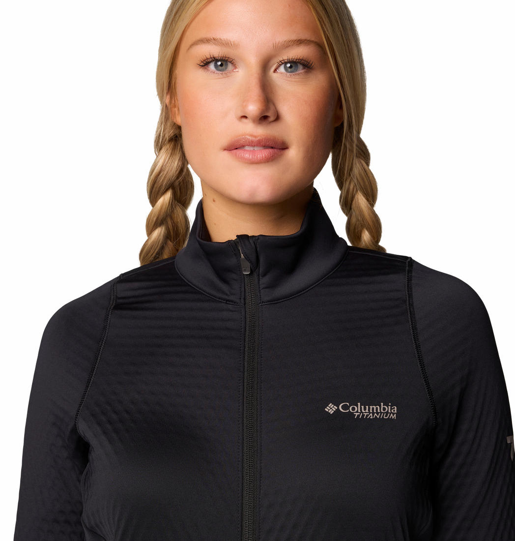 Columbia Womens BLACK Crystal Leaf Omni-Heat Helix FZ Jacket