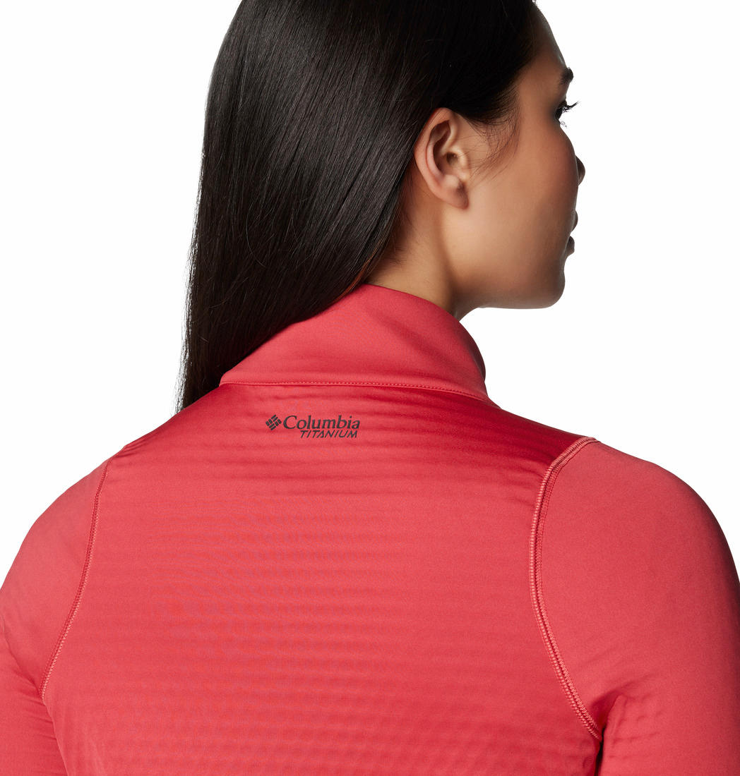 Columbia Womens Red Crystal Leaf Omni-Heat Helix FZ Jacket