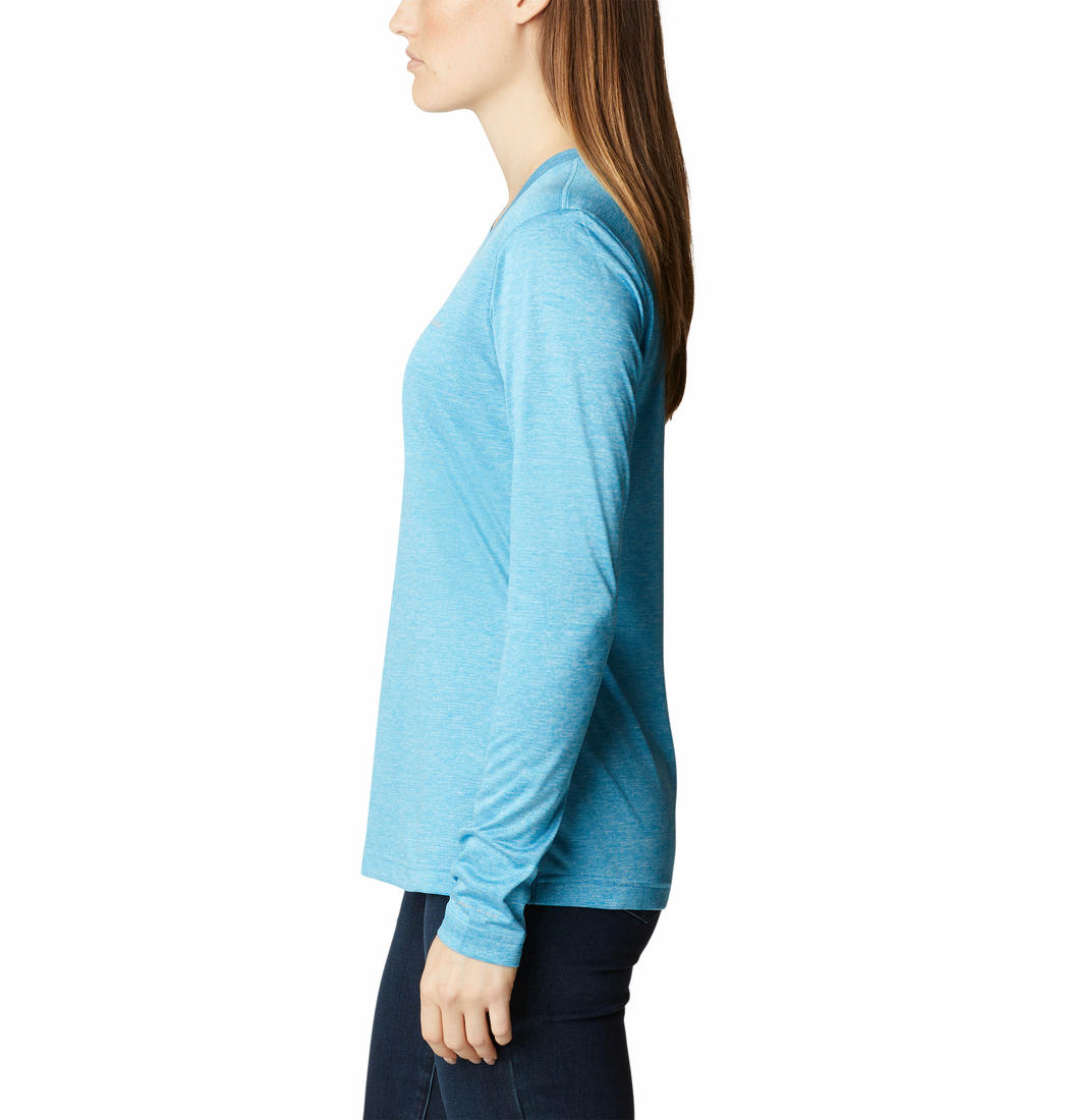 Columbia Women Blue Columbia Hike LS T-Shirt