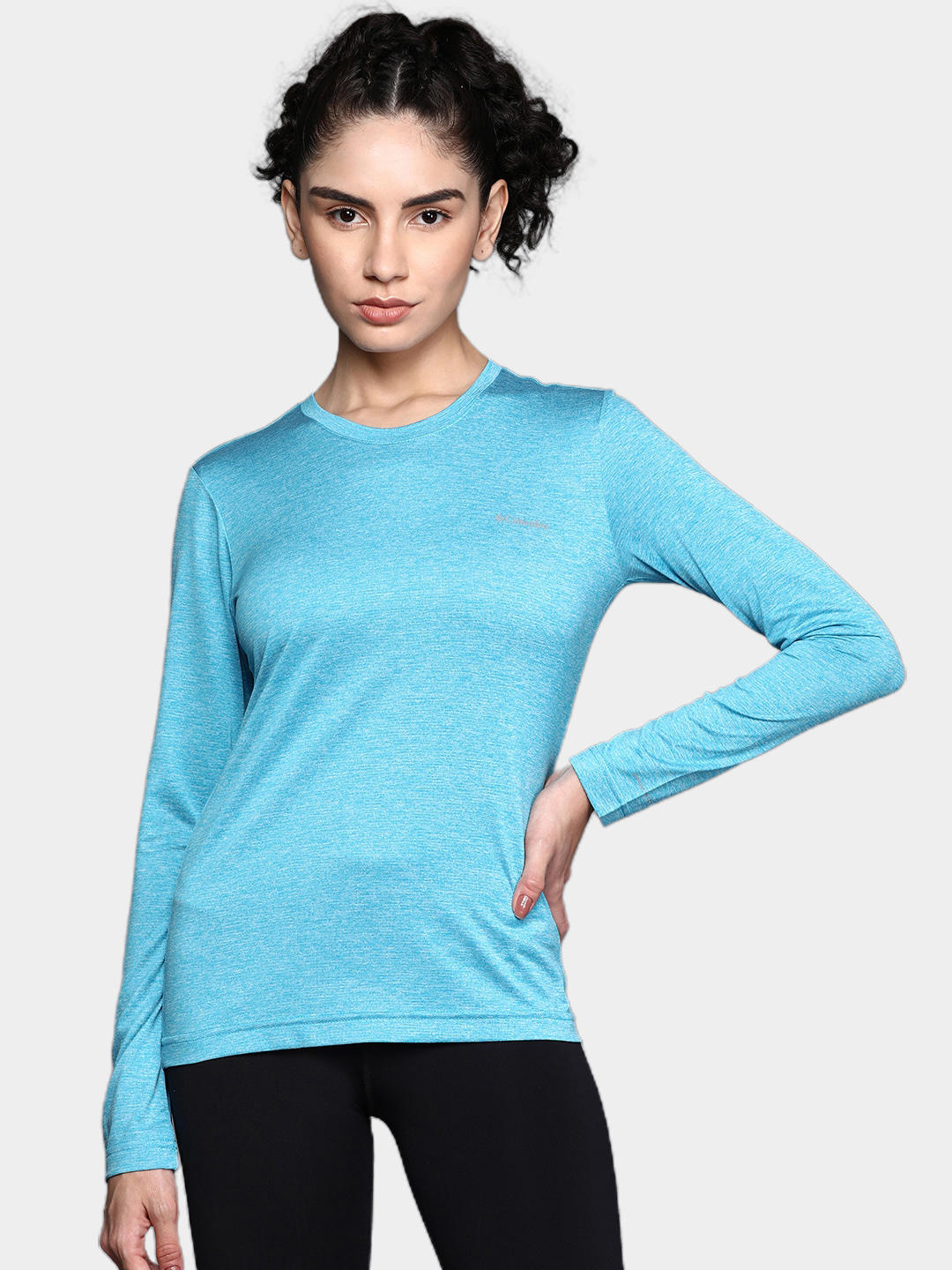 Columbia Women Blue Columbia Hike LS T-Shirt