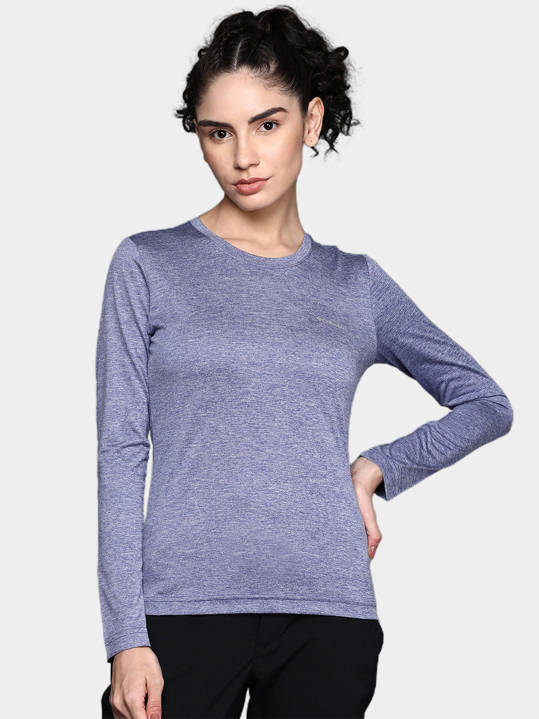 Columbia Women Blue Columbia Hike LS T-Shirt