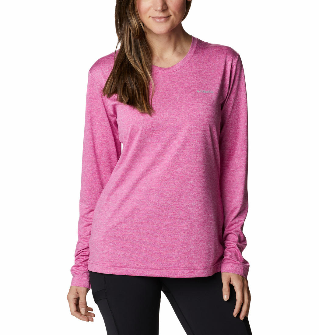 Columbia Women Pink Columbia Hike LS T-Shirt