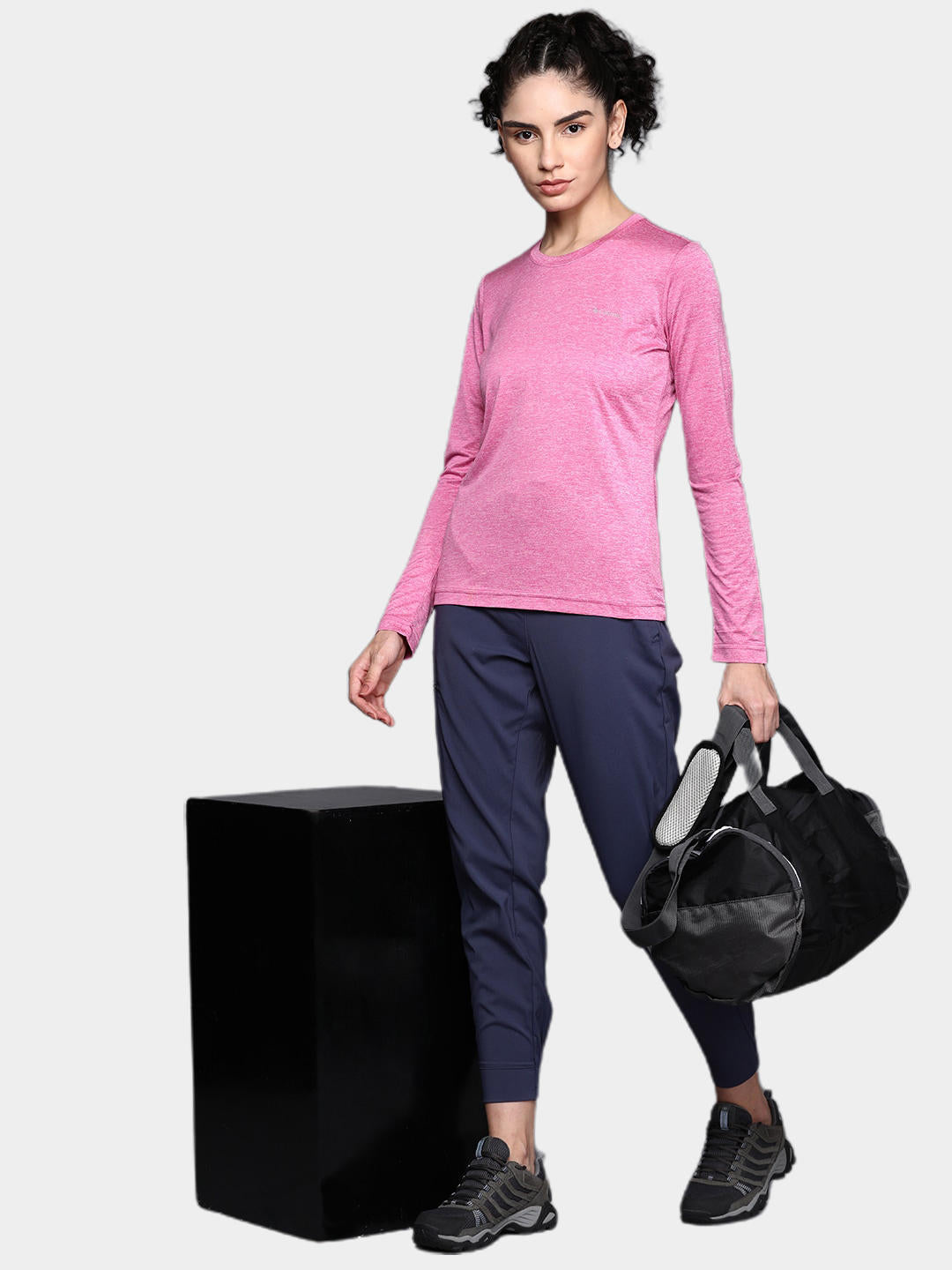 Columbia Women Pink Columbia Hike LS T-Shirt