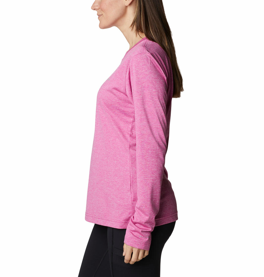 Columbia Women Pink Columbia Hike LS T-Shirt