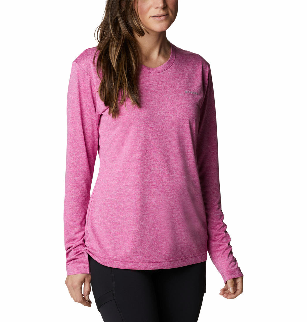 Columbia Women Pink Columbia Hike LS T-Shirt