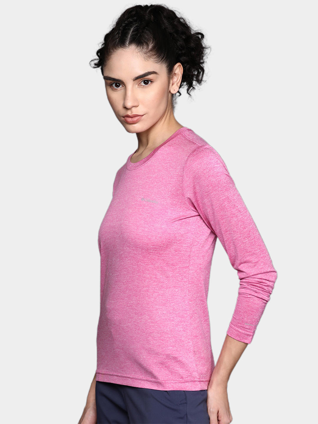 Columbia Women Pink Columbia Hike LS T-Shirt