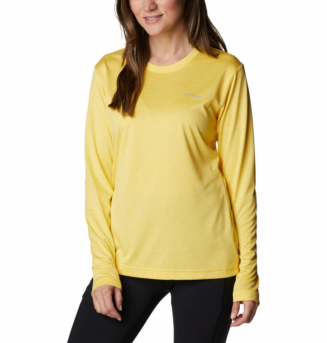 Columbia Women Yellow Columbia Hike LS T-Shirt