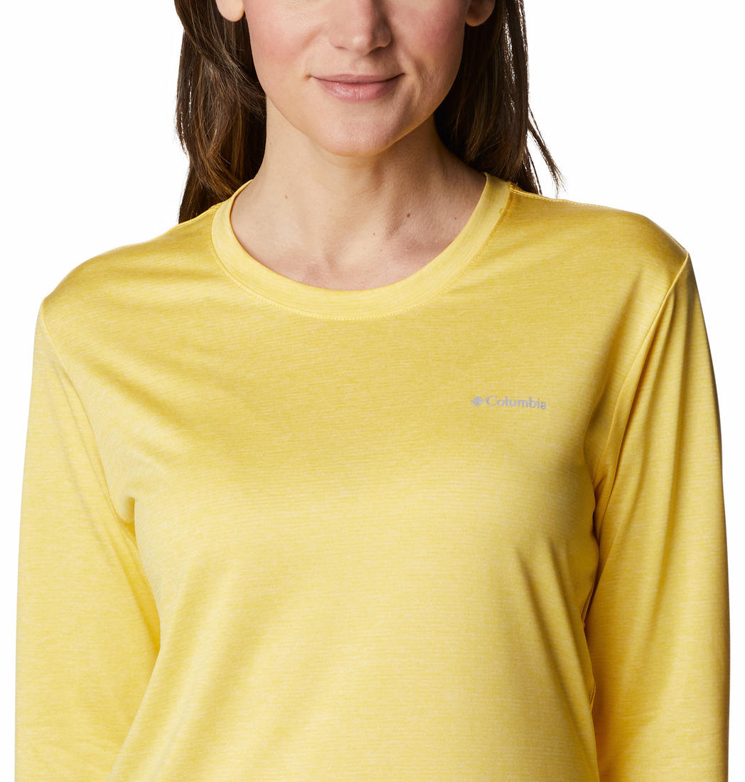Columbia Women Yellow Columbia Hike LS T-Shirt