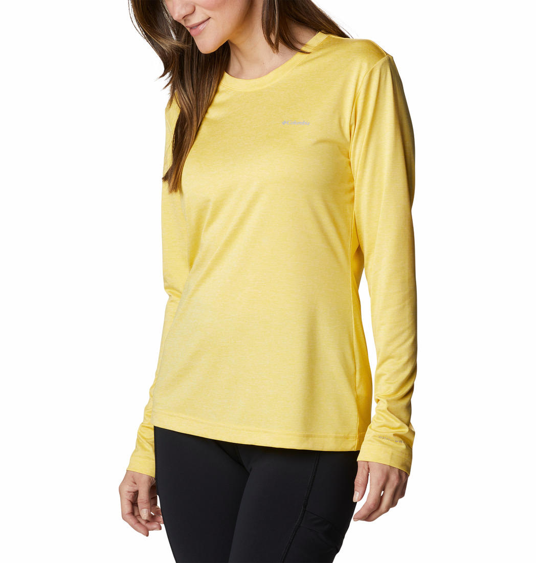 Columbia Women Yellow Columbia Hike LS T-Shirt