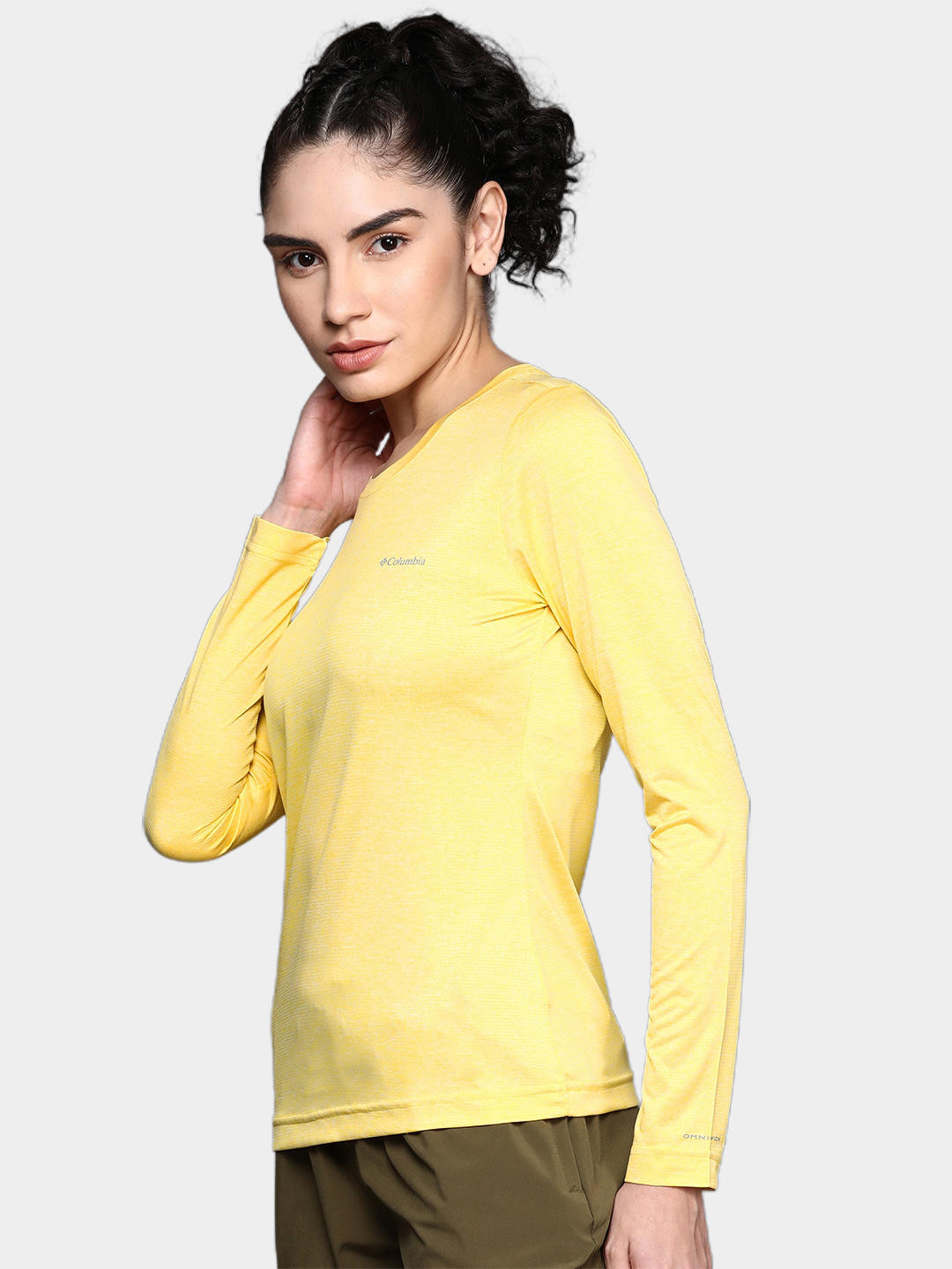 Columbia Women Yellow Columbia Hike LS T-Shirt