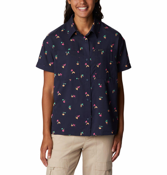 Columbia Womens BLUE Silver Ridge Utility SS Shirt