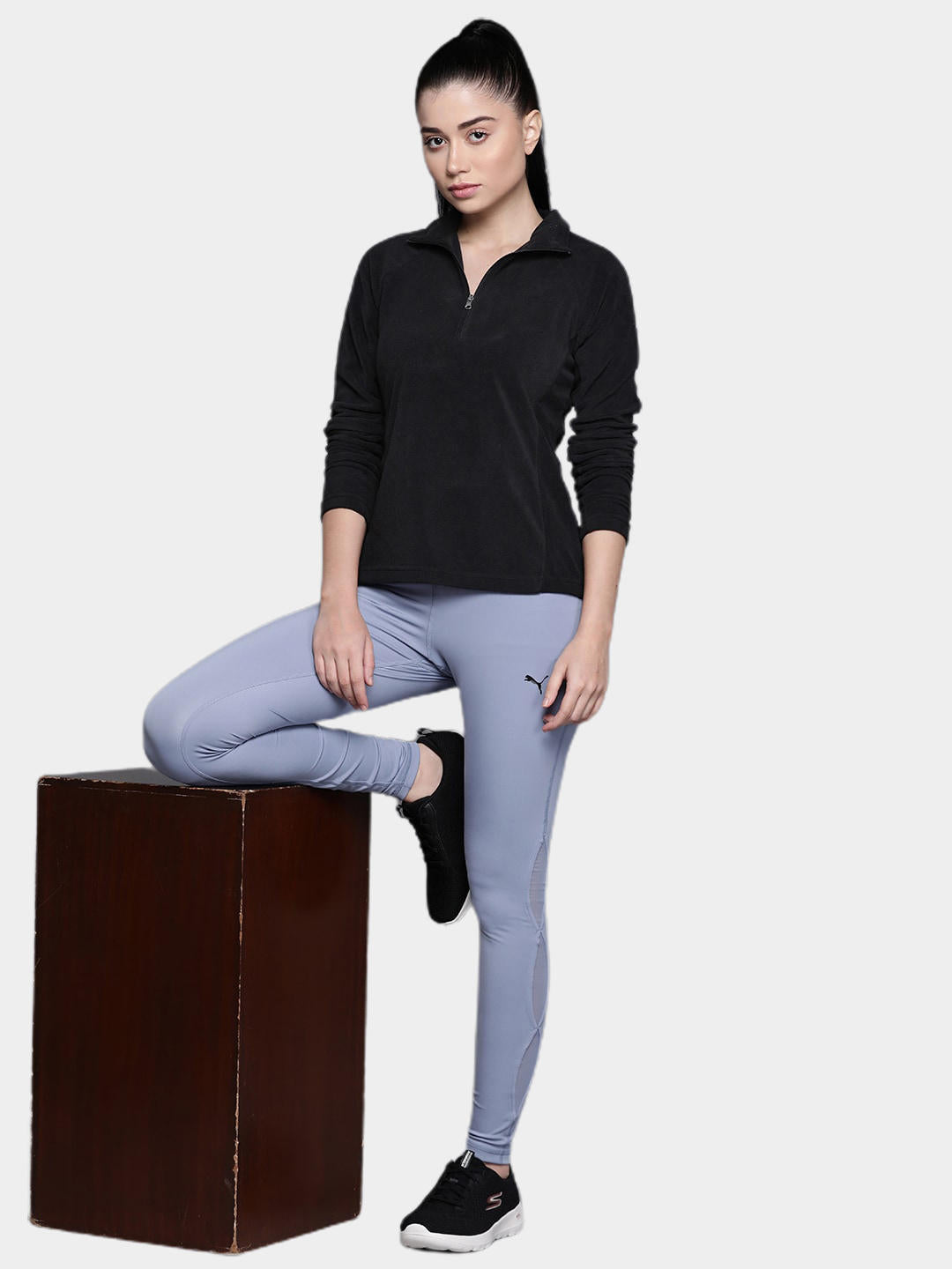 Columbia Women Black Glacial IV 1/2 Zip Fleece Jacket