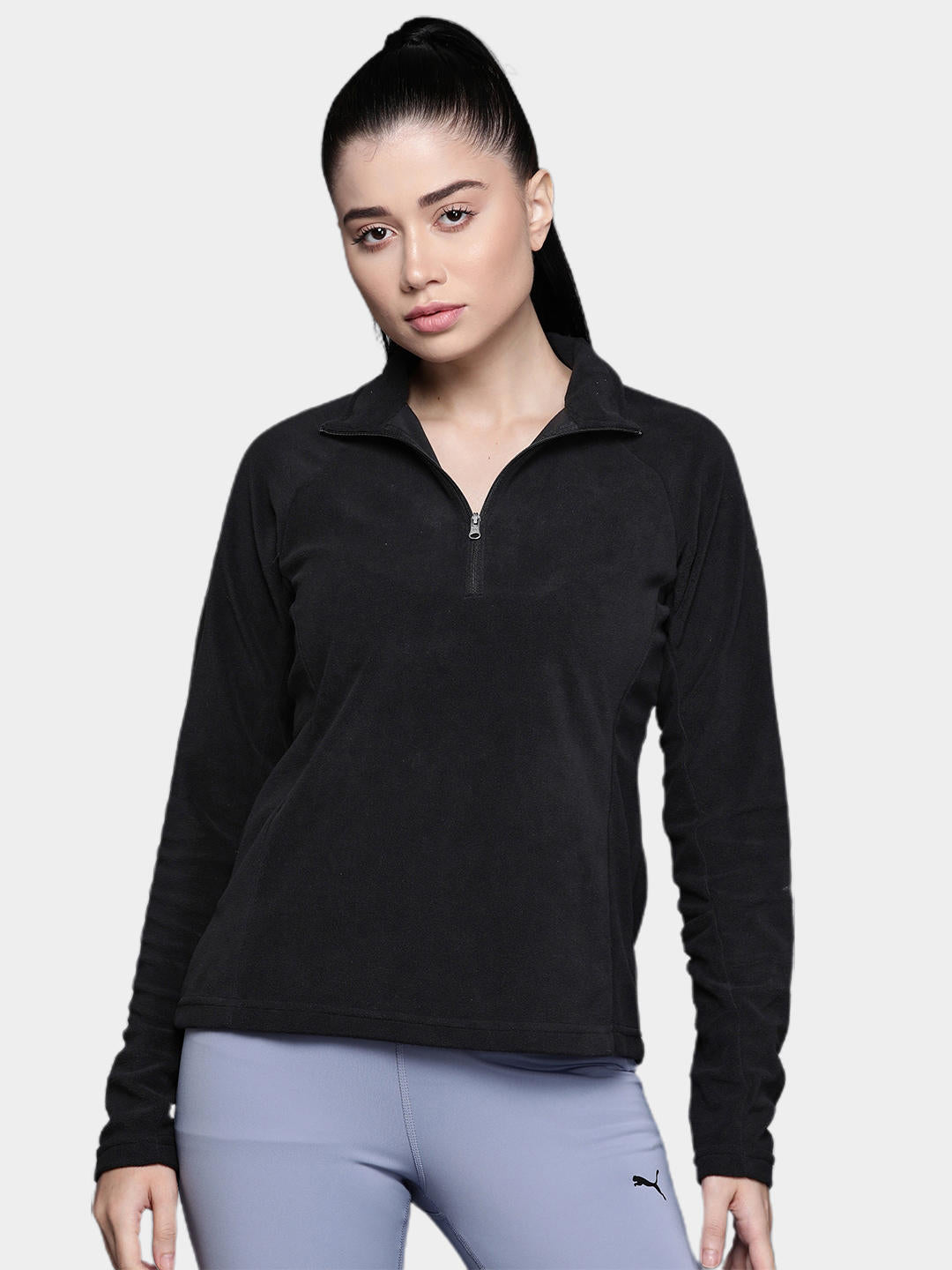 Columbia Women Black Glacial IV 1/2 Zip Fleece Jacket