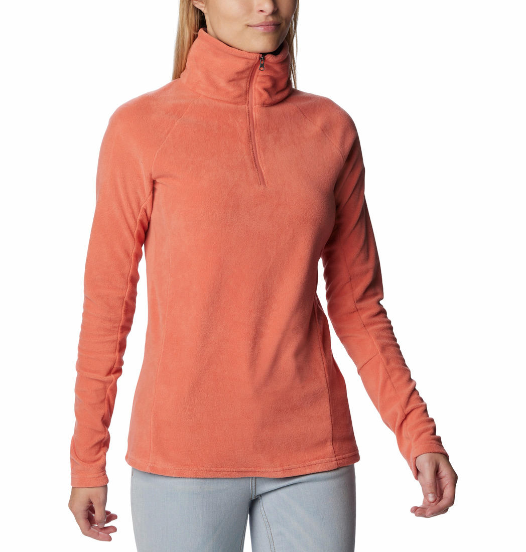 Columbia Women Orange Glacial IV 1/2 Zip Fleece Jacket