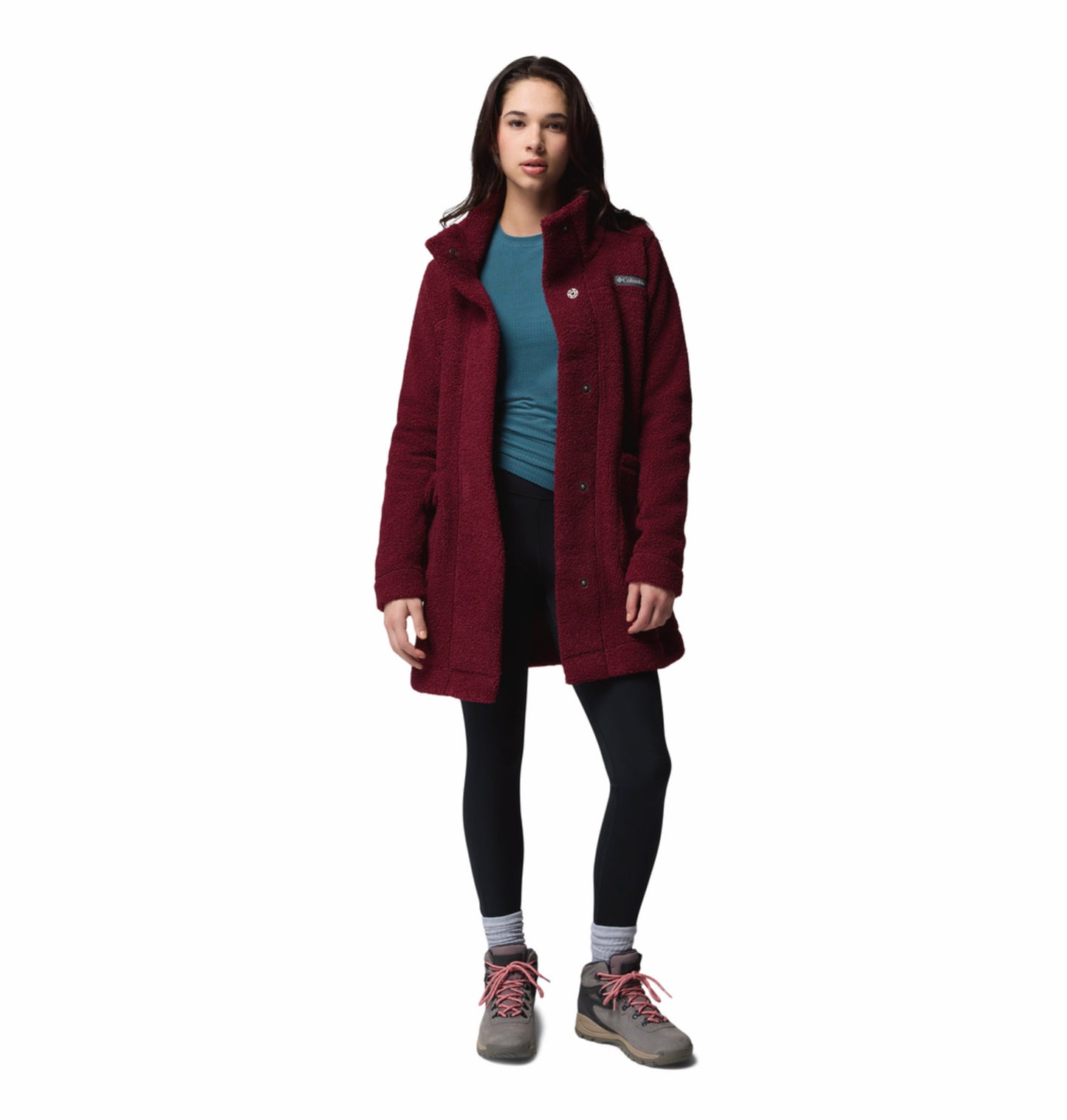 Columbia Women Maroon Panorama Fleece Jacket