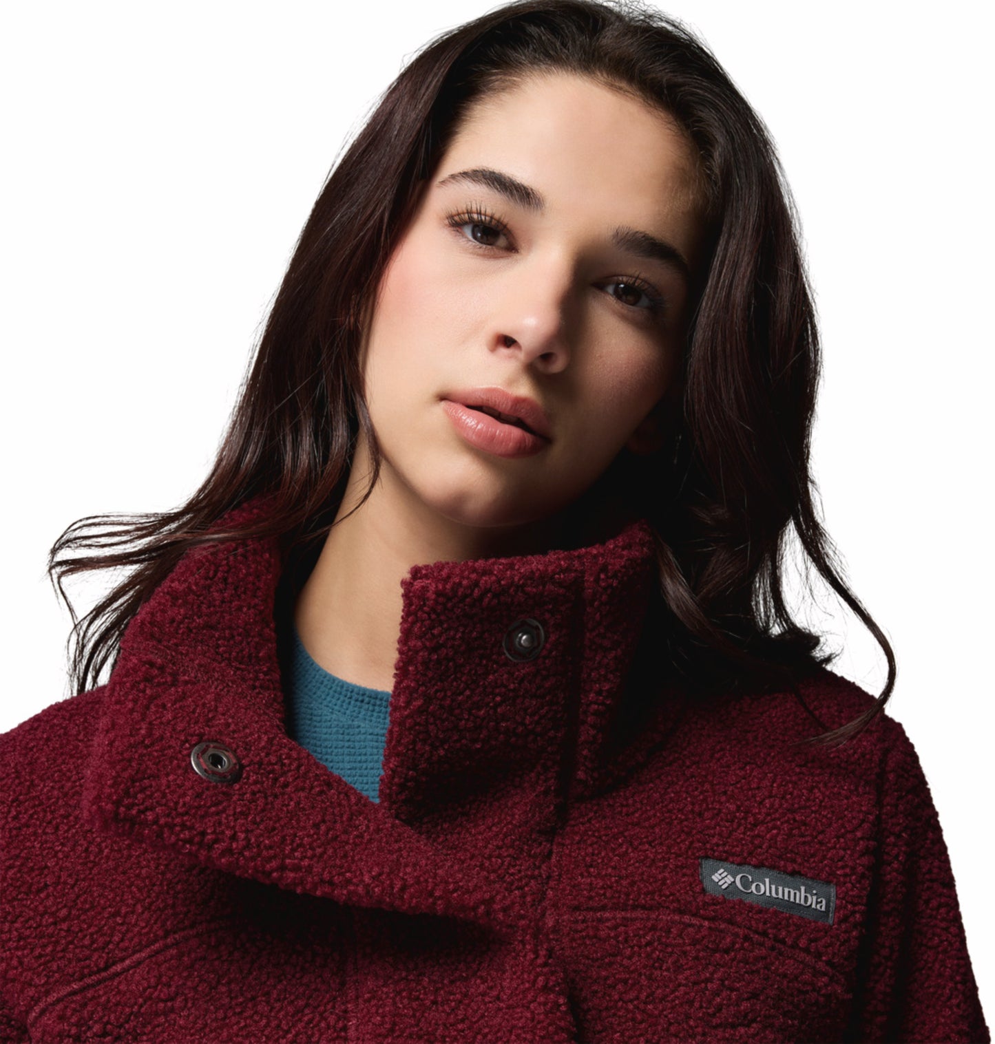 Columbia Women Maroon Panorama Fleece Jacket