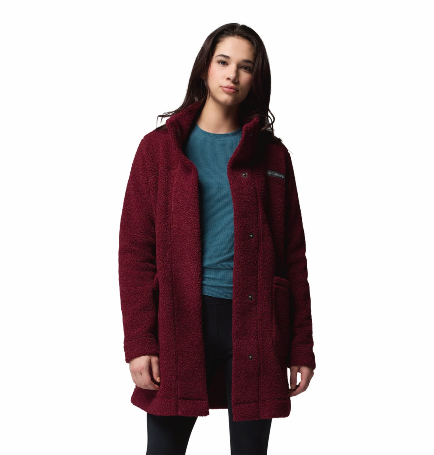 Columbia Women Maroon Panorama Fleece Jacket