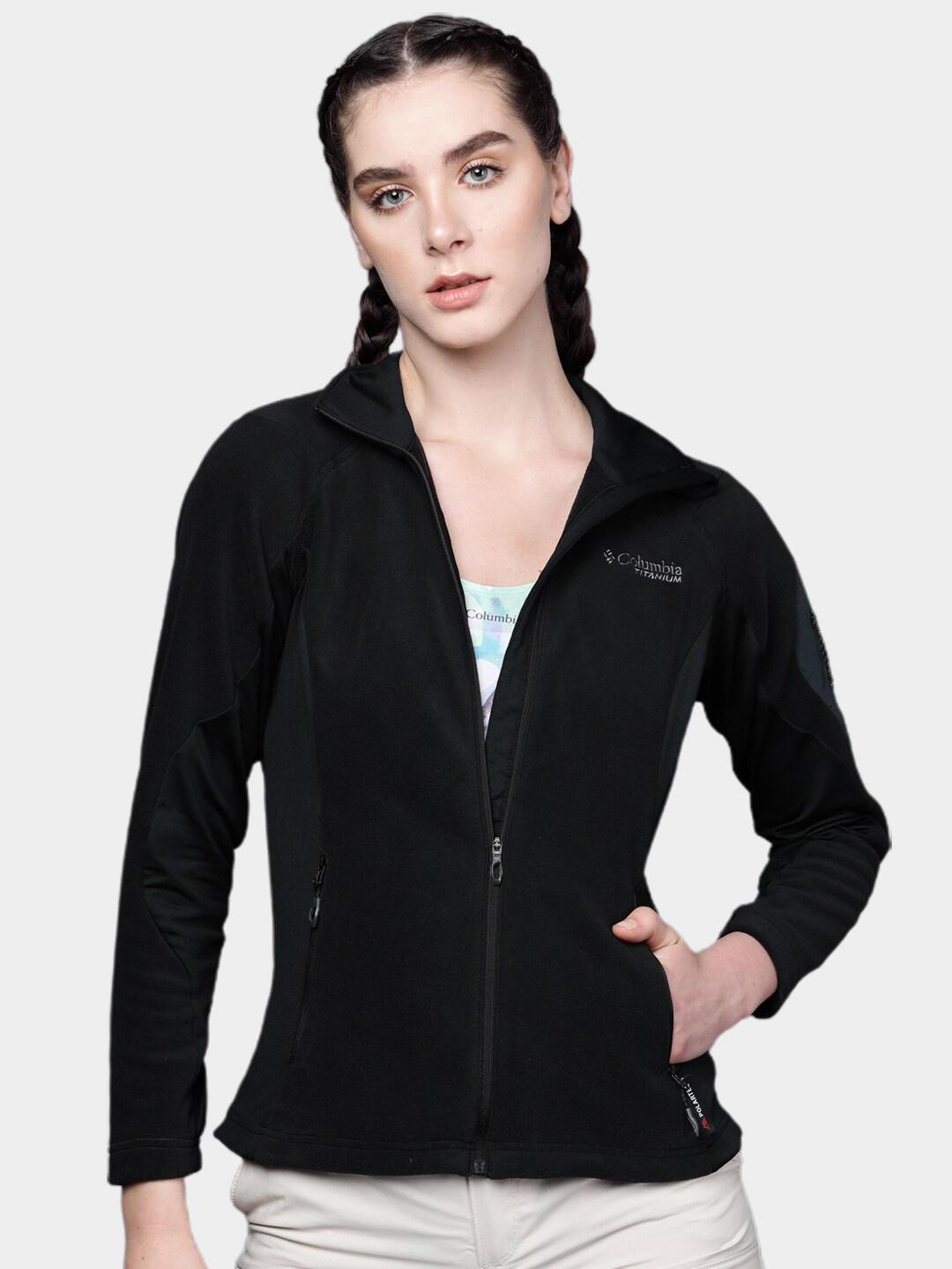 Columbia Women Black Titan Pass 2.0 II Fleece Jacket