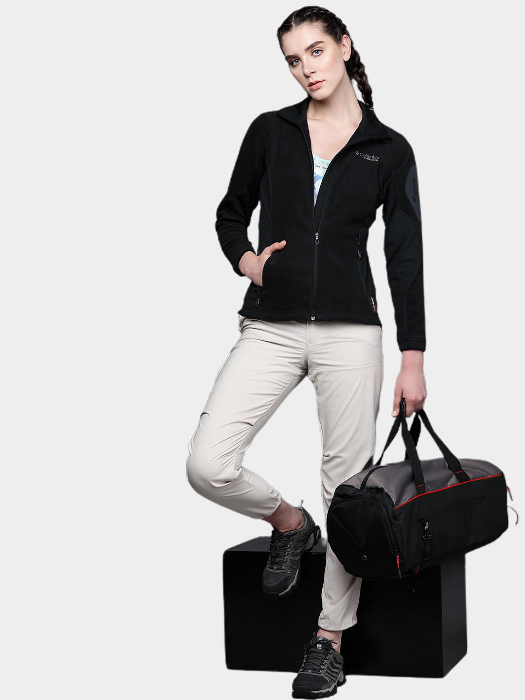 Columbia Women Black Titan Pass 2.0 II Fleece Jacket