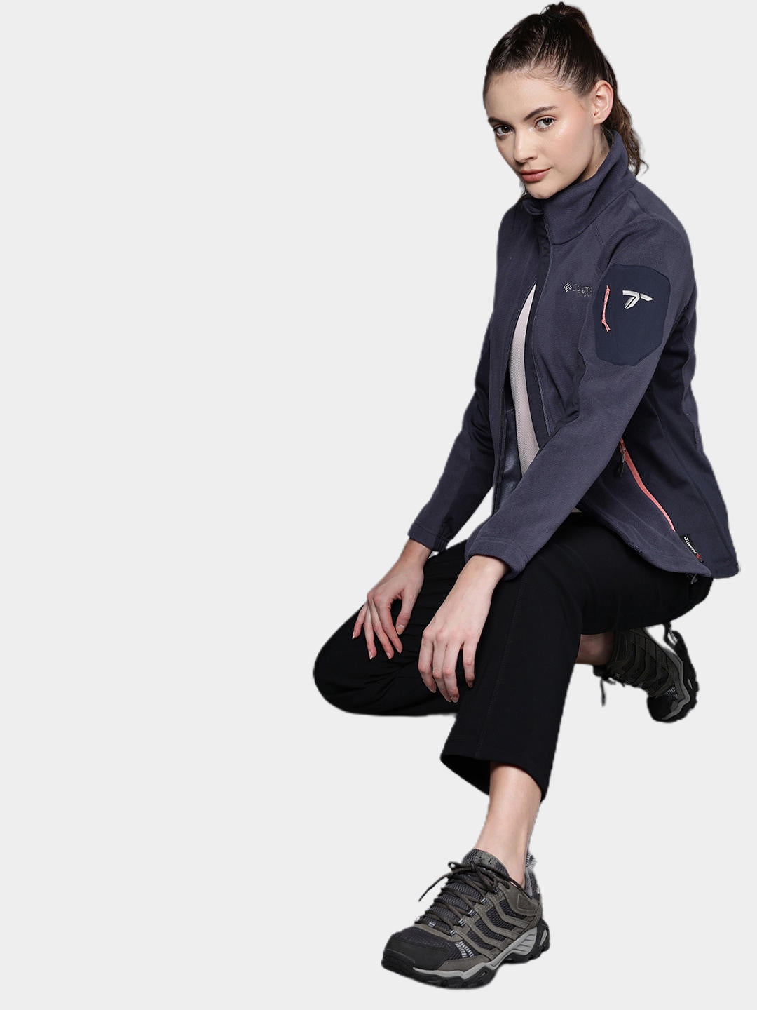 Columbia Women Navy Blue Titan Pass 2.0 II Fleece Jacket