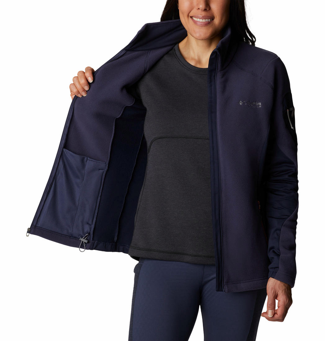 Columbia Women Navy Blue Titan Pass 2.0 II Fleece Jacket