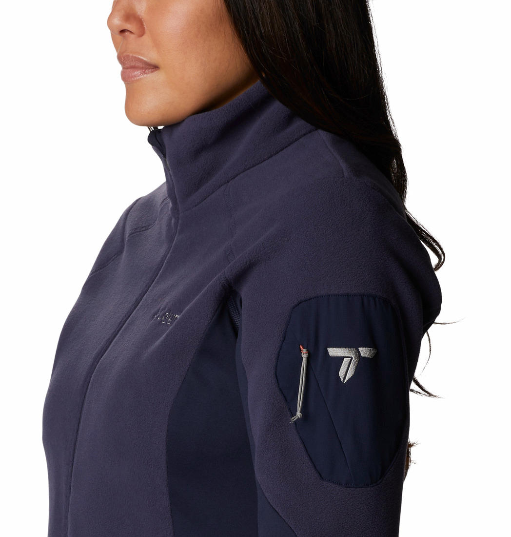 Columbia Women Navy Blue Titan Pass 2.0 II Fleece Jacket