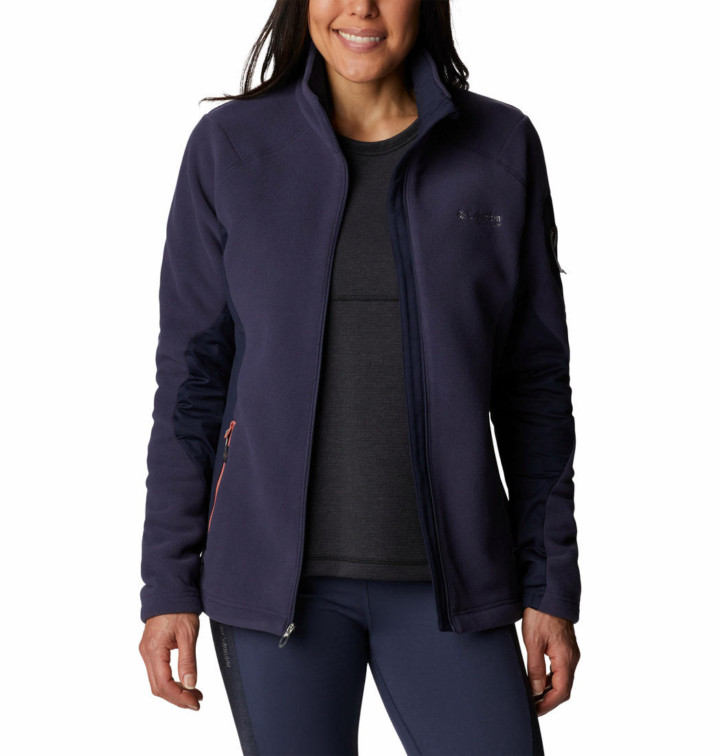 Columbia Women Navy Blue Titan Pass 2.0 II Fleece Jacket