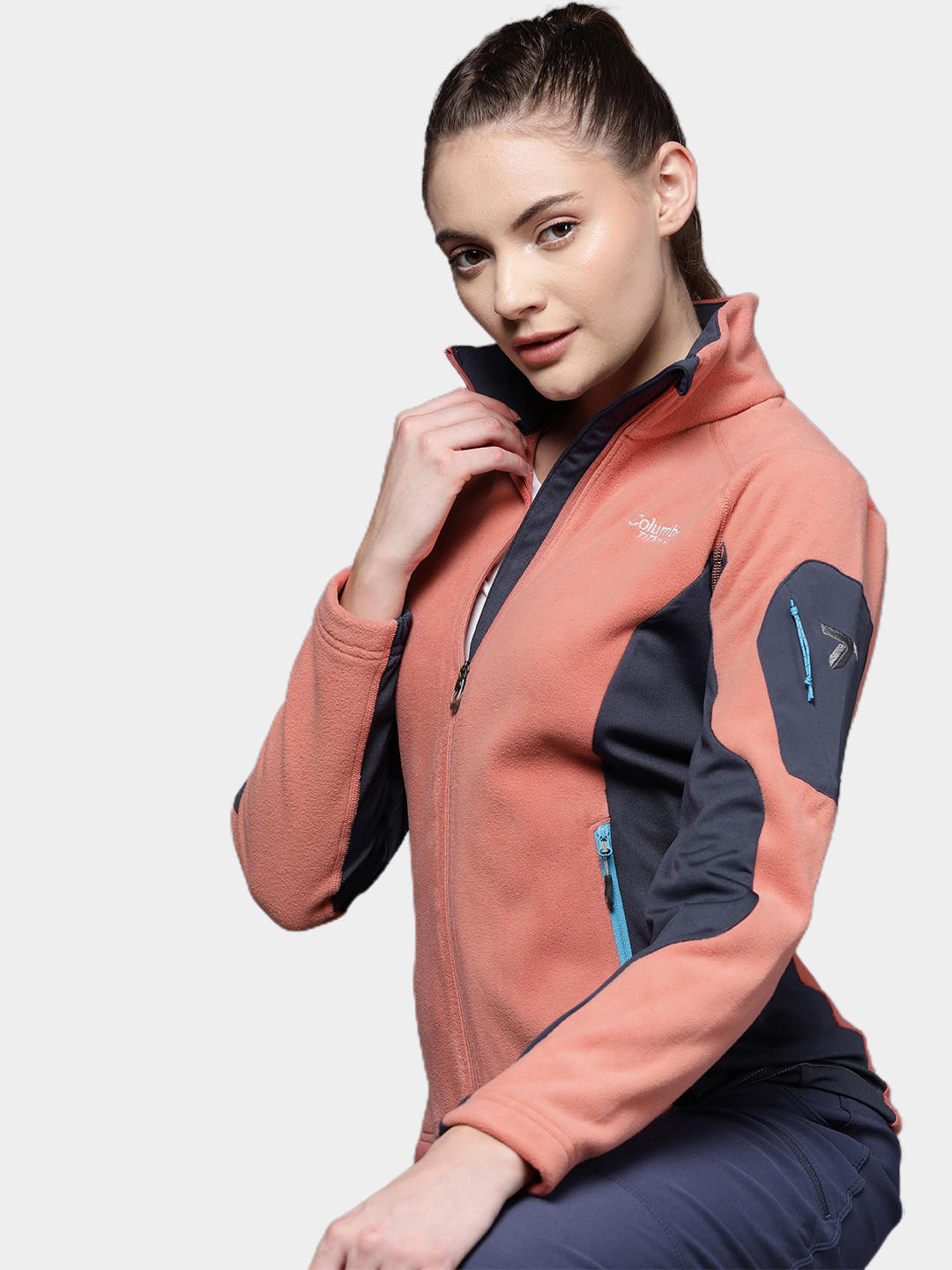 Columbia Women Red Titan Pass 2.0 II Fleece Jacket