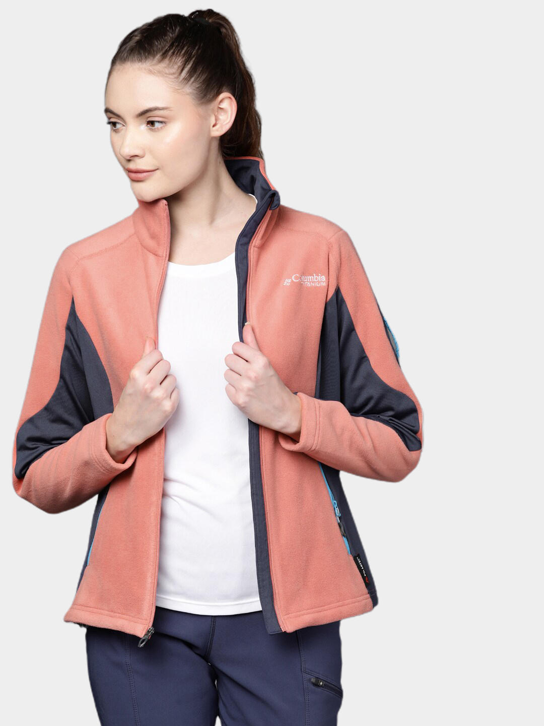 Columbia Women Red Titan Pass 2.0 II Fleece Jacket