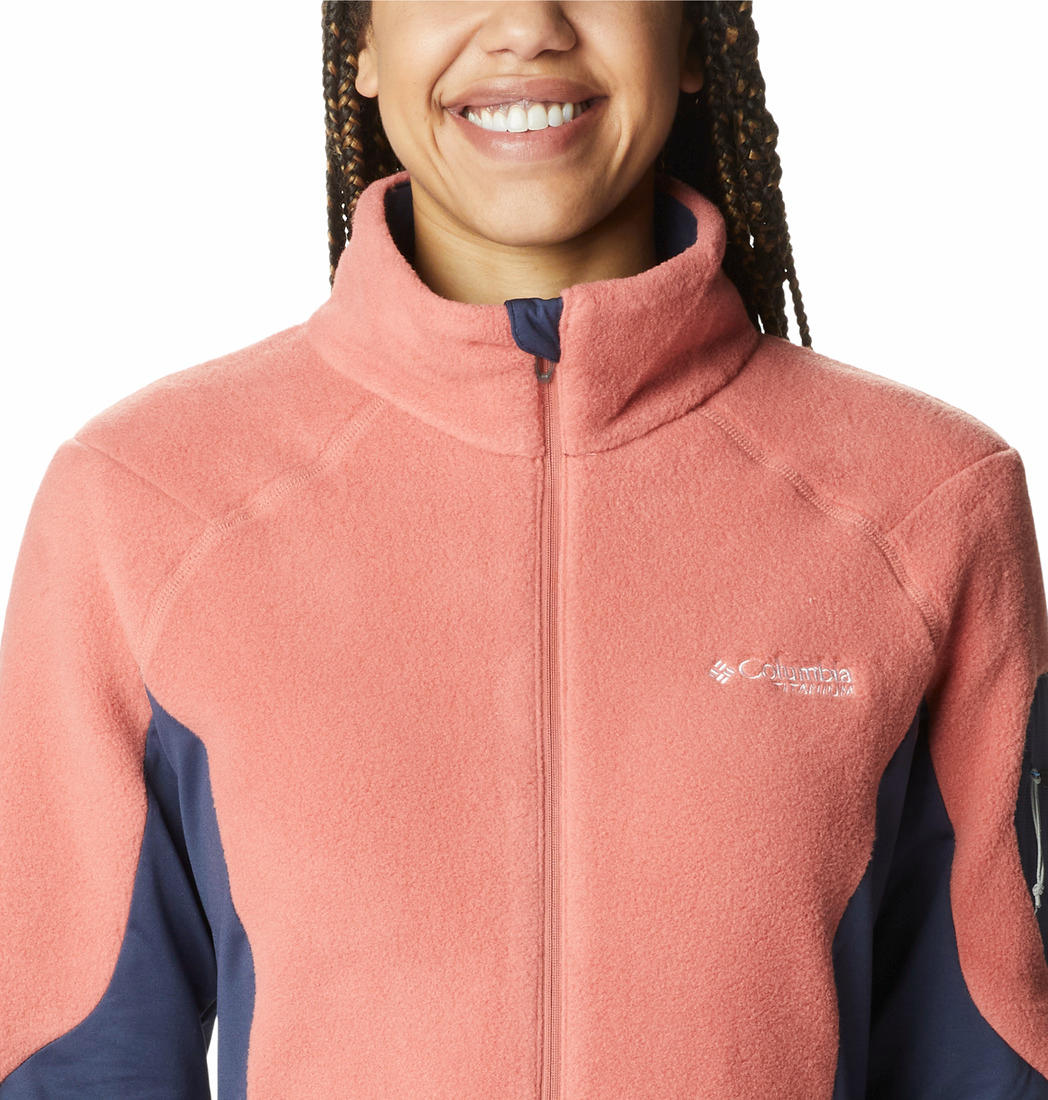 Columbia Women Red Titan Pass 2.0 II Fleece Jacket